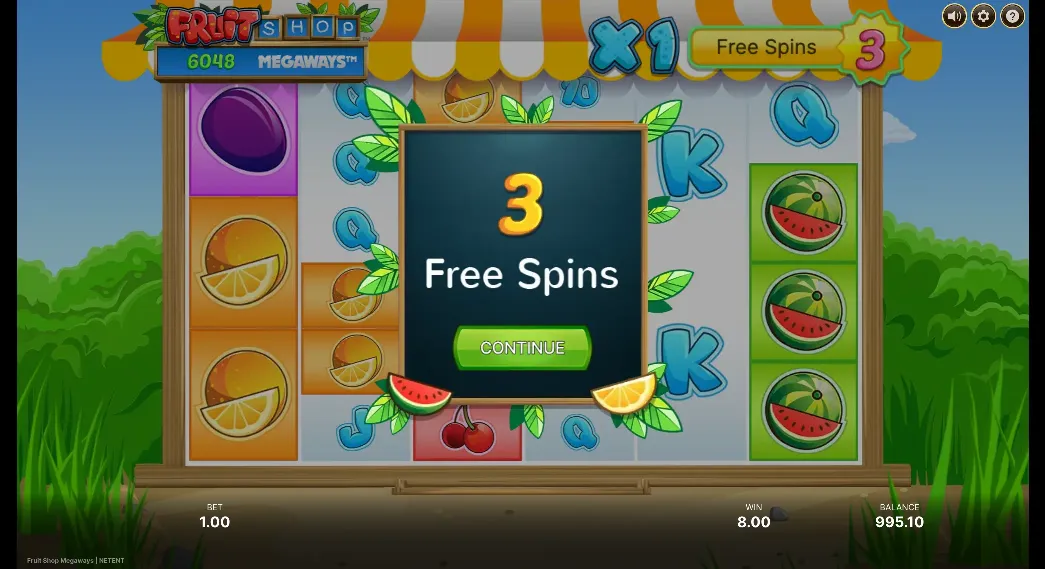 Fruit Shop Megaways Free Spins